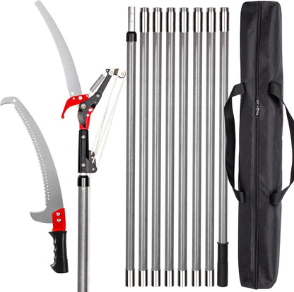 Walensee Pole Saws for Tree Trimming,7.2-27FT Extendable Tree Pruner,Manual Branch Timmer with