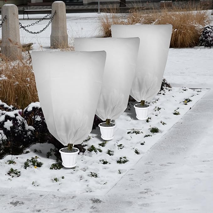 8 Pack Plant Covers Freeze Protection for Winter, 47.2"×31.5" Frost Cloths for Outdoor Plants Cold