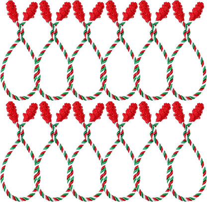 Shappy 12 Pieces Christmas Garland Banister Ties Christmas Decorative Reusable and Flexible Twist