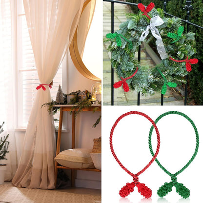 Shappy 12 Pieces Christmas Garland Banister Ties Christmas Decorative Reusable and Flexible Twist