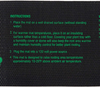 JUMP START Heat Mat, 3" x 20" Inches MT10004 Waterproof Durable, 7.3 Watt UL Certified Seedling