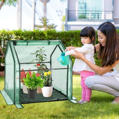 U'Artlines Portable Mini Greenhouse Small Green House with Waterproof Pad 36x18x33 Inch Plant Cover