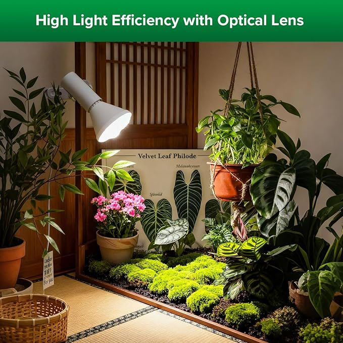 SANSI Grow Light Bulbs, 24W Grow Lights for Indoor Plants Full Spectrum(200 Watt Equiv), IP54
