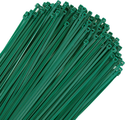 Green Zip Ties 6 inch 3mm Dark Green Nylon Garden Cable Zip Ties Self Locking Cable Ties Twist