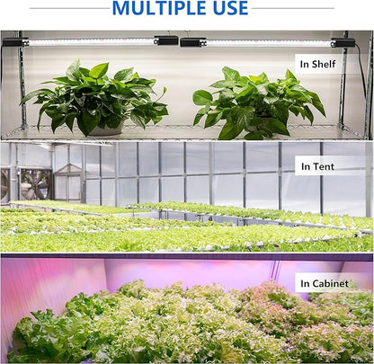 LED Grow Lights 16W Full Spectrum Integrated Growing Lamp Lighting Fixtures with High PPFD for