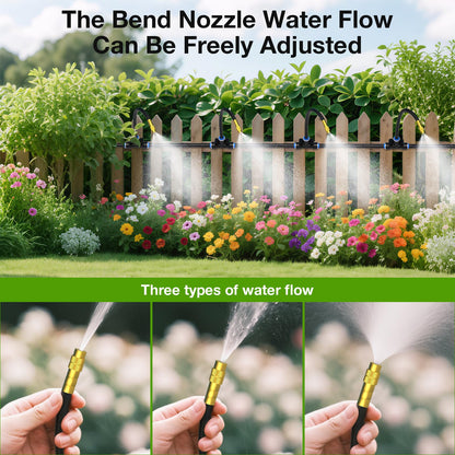 MIXC 200Ft 1/4" Drip Irrigation System,2026-Upgrade Garden Irrigation Kit with 32pcs Adjustable