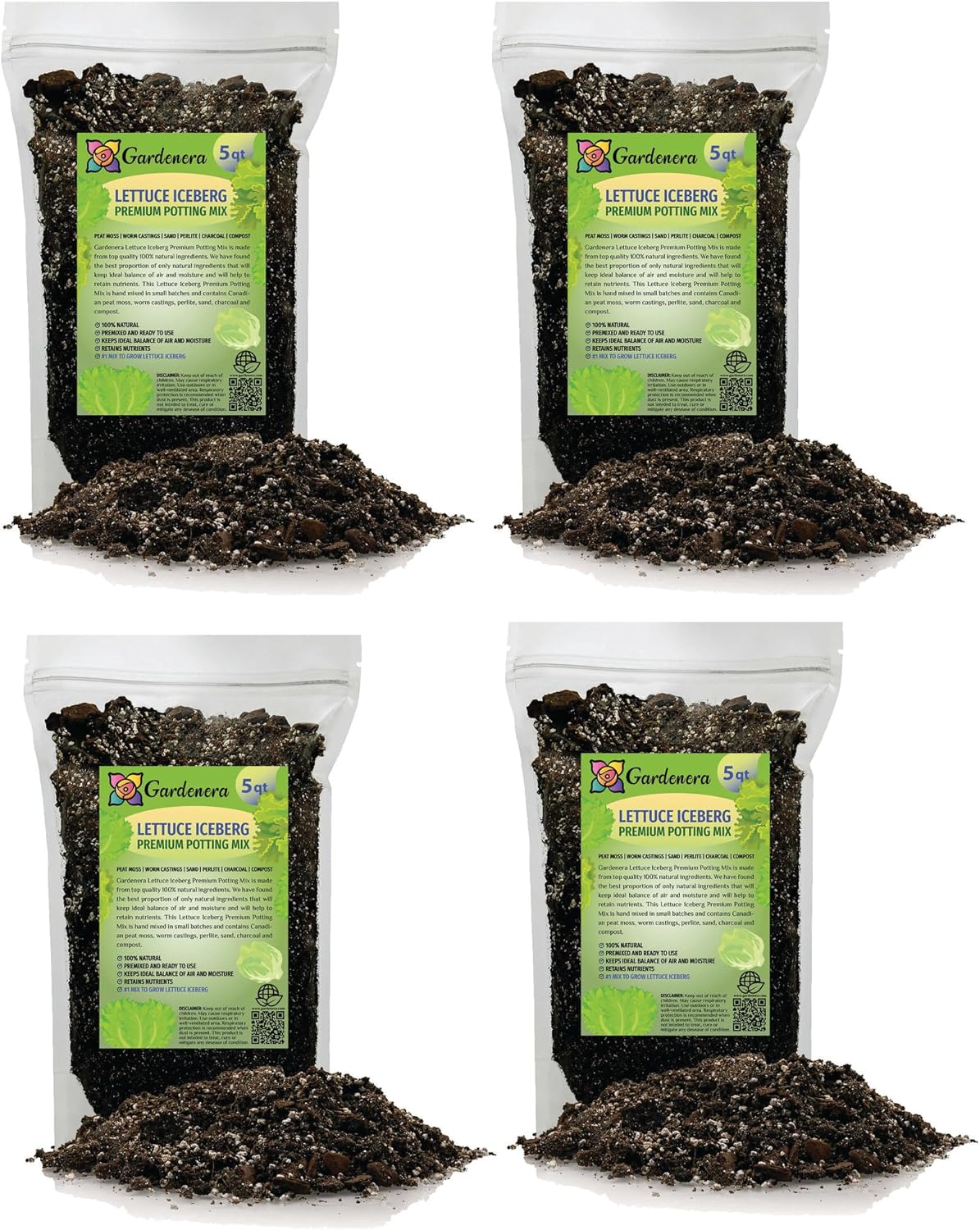 Gardenera Premium Potting Soil Blend for Lettuce Iceberg - The Ultimate Mix for Healthy, Vibrant