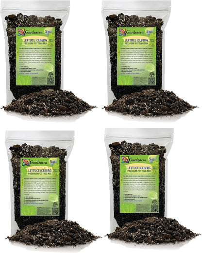 Gardenera Premium Potting Soil Blend for Lettuce Iceberg - The Ultimate Mix for Healthy, Vibrant