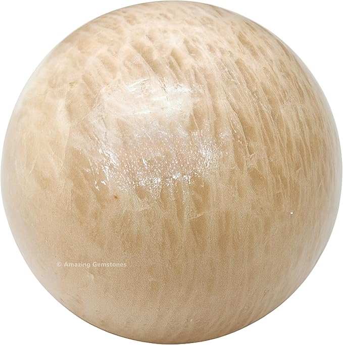 Amazing Gemstone Cream Moonstone Crystal Ball with Stand - 2 Inches Crystal Sphere Meditation Balls