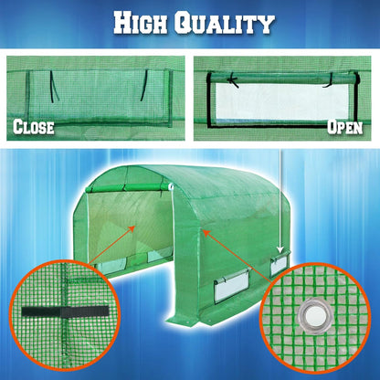 Strong Camel Greenhouse Replacement Covering for Outdoor Larger Hot Garden House , Support Arch