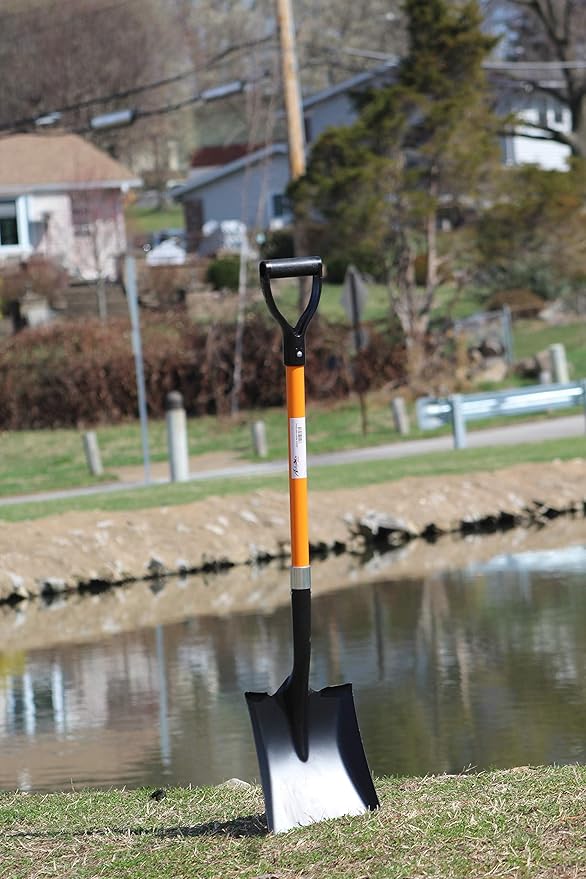 Ashman Heavy-Duty Transfer Shovel (1-Pack) with 41-Inch long Durable Handle and Blade- Ideal for