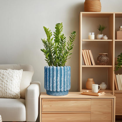 Ceramic Planter - 7.6 Inch Ceramic Plant Pots with Drainage Hole, Decorative Flower Pots for Indoor