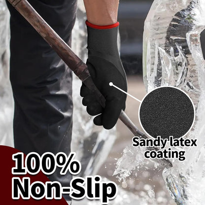 Schwer 2 Pairs Waterproof Winter Work Gloves, ANSI A2 Cut Resistant Freezer Gloves for Outdoor Cold
