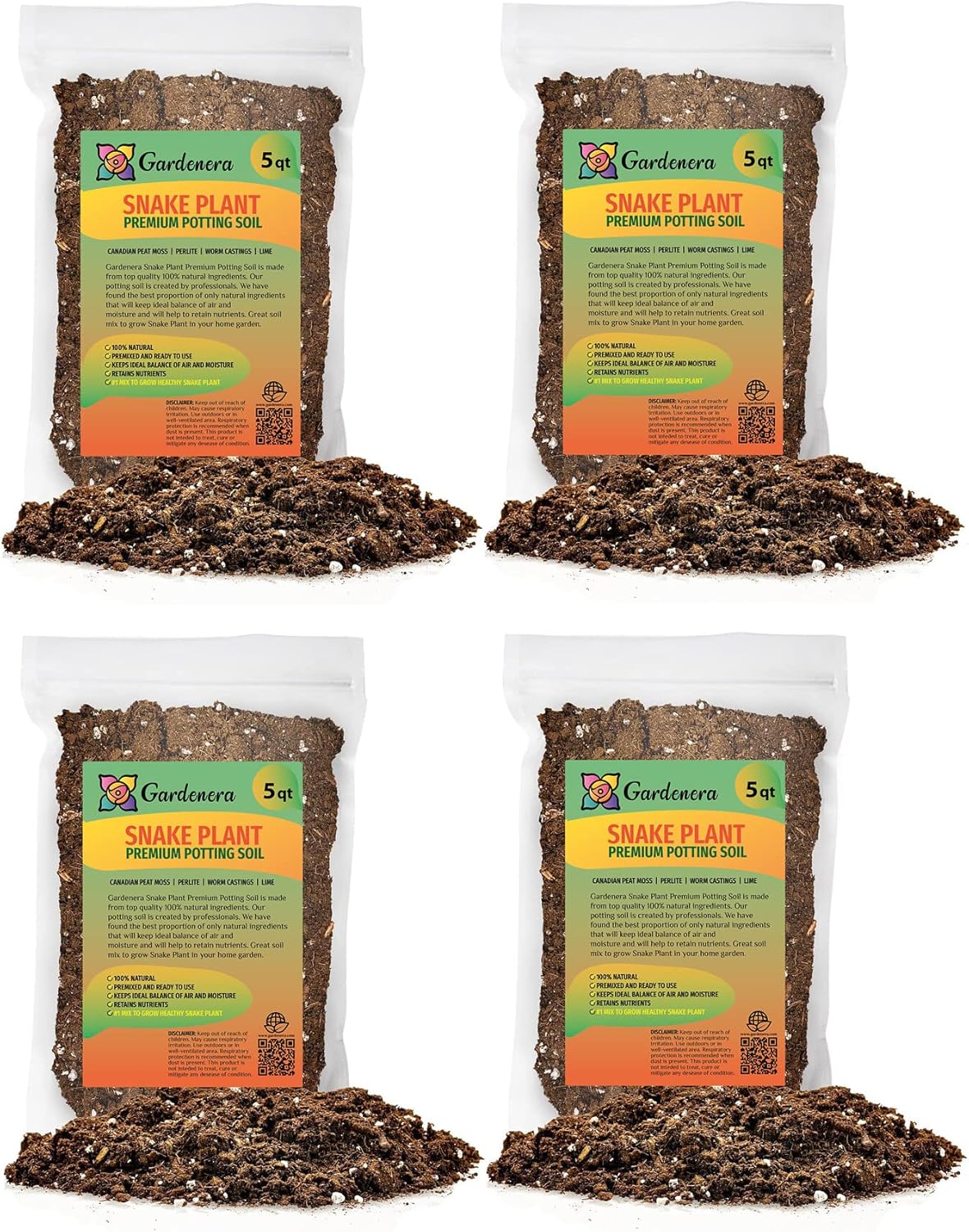 GARDENERA Premium Snake Plant Potting Soil Mix - 10 Quart - Green Sansevieria Trifascatia Zeylanica