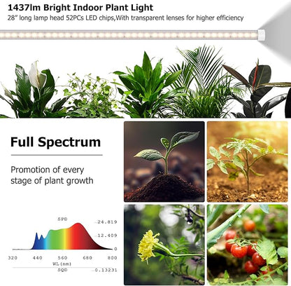 STERREN Grow Lights Stand for Indoor Plants, Full Spectrum Plant Floor Lamp for Indoor Growing, 22W