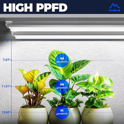 Barrina Plant Grow Lights, 4FT 5000K Full Spectrum Daylight White, 252W(6 x 42W, 1400W Equivalent)