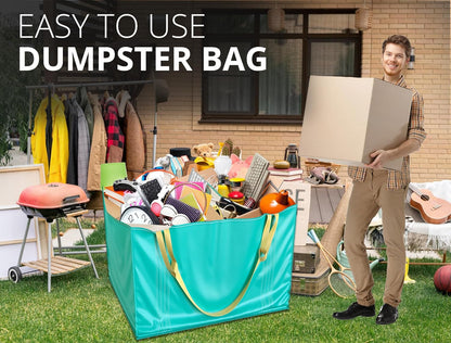 TidyFriend Dumpster Bag 45 Inches, Reusable Yard Waste Bags, Foldable Yard Waste Container, Trash