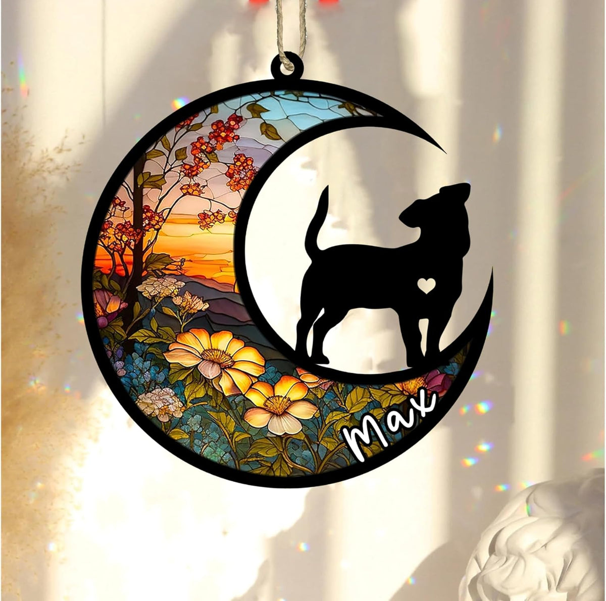Personalized Dog Memorial, Custom Name Jack Russell Terrier Dog Christmas Ornament with Name