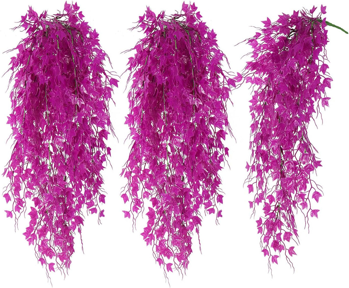 RECUTMS Fake Hanging Plants Artificial Ivy Leaf Faux Vine Plants Outdoor Artificial Hanging Plants