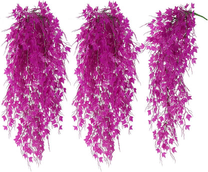 RECUTMS Fake Hanging Plants Artificial Ivy Leaf Faux Vine Plants Outdoor Artificial Hanging Plants