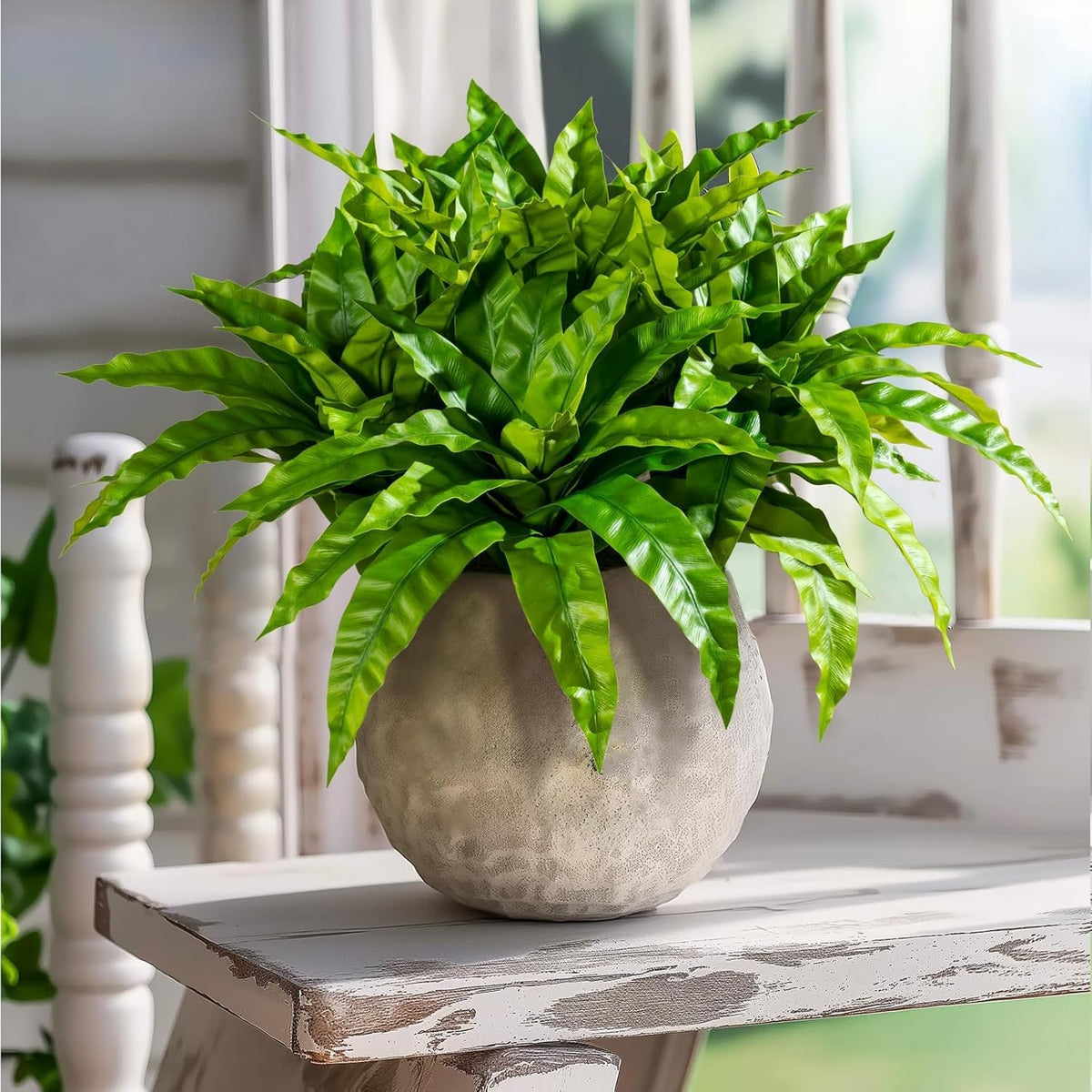 4 Pcs Artificial Greenery Stems Fake Bird Nest Fern Faux Branches Artificial Plants Realistic Fake
