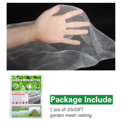 SnugNiture Garden Netting 10x33FT Ultra Fine Mesh Mosquito Netting Plant Covers, White Bird Netting