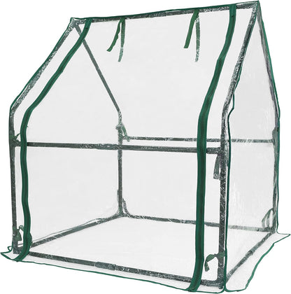 Gardzen Mini Greenhouse Heavy Duty Portable Green House, Clear Tent Small Greenhouse for Indoor