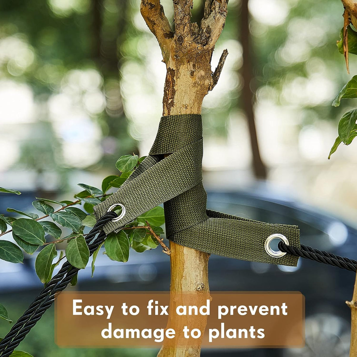 48 Pcs 15.74 Inches Tree Straps for Staking with Grommet Heavy Duty Young Tree and Plant Supports