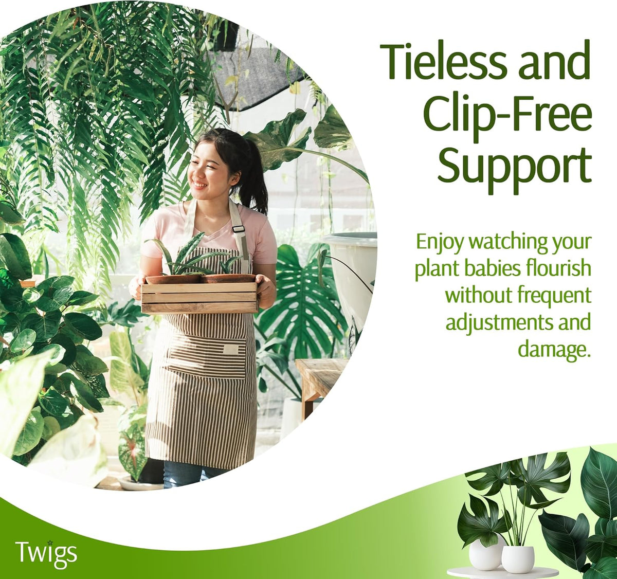 Stackable Plant Support Stakes, Stem Holder Structure for Indoor & Outdoor Use, Garden Accessories