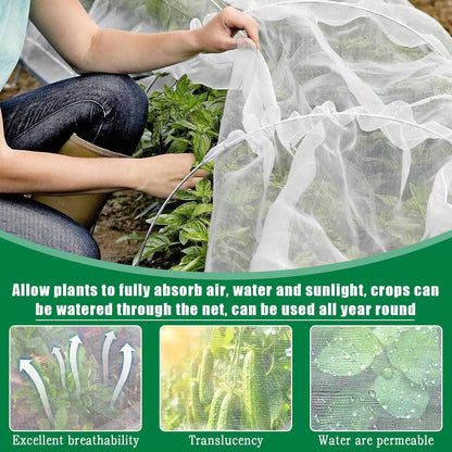 10 X 50 FT Garden Mesh Netting Pest Barrier for Raised Beds, Fruit Tree Netting for Cicadas, Bird
