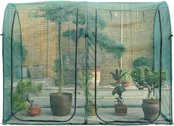 Poray Large Tunnel 8.2'x4' Plant Netting Cover, 6FT Tall Crop Cage Tomato Netting,Pest Guard Cover