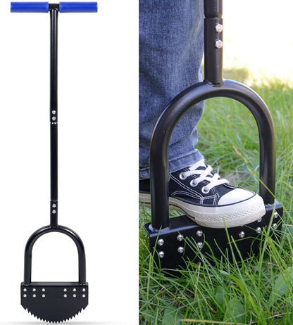 Edger Lawn Tool 41in Border Edger with Tempered Spring Steel Blade Long Rubber Handle Wide