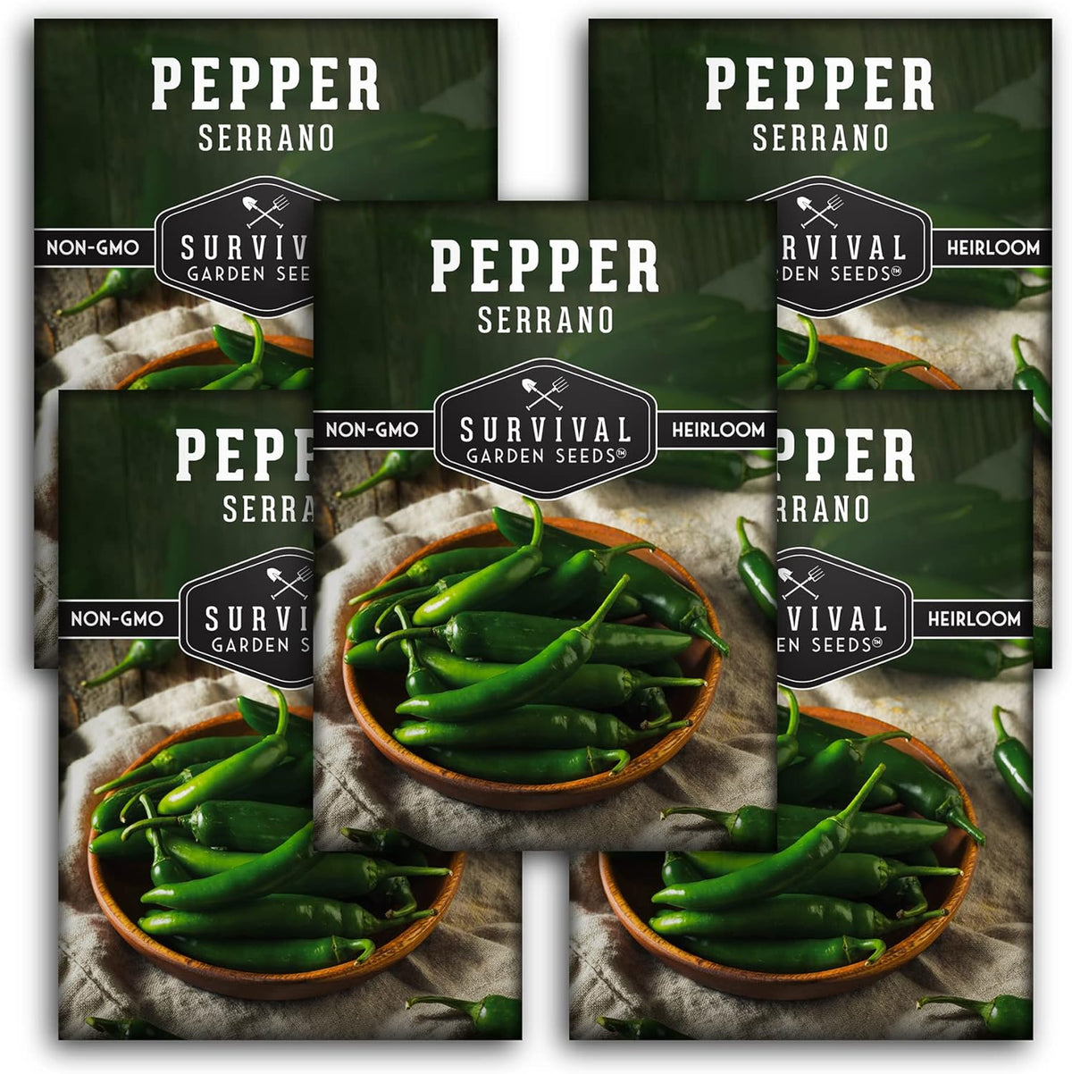 Mexican Serrano Pepper Seeds for Planting | Fresh Hot Chili & Green Hot Pepper Seeds – Heirloom