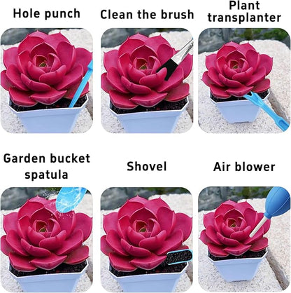 6Pcs Mini Succulent Tools Set, Garden Hand Tools Kit for Indoor Plant Care, Succulent Bonsai