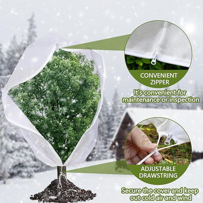 Remiawy Plant Covers Freeze Protection, 2.0 oz/yd² Shrub Jacket Plant Covers for Winter, 2 Pack 50