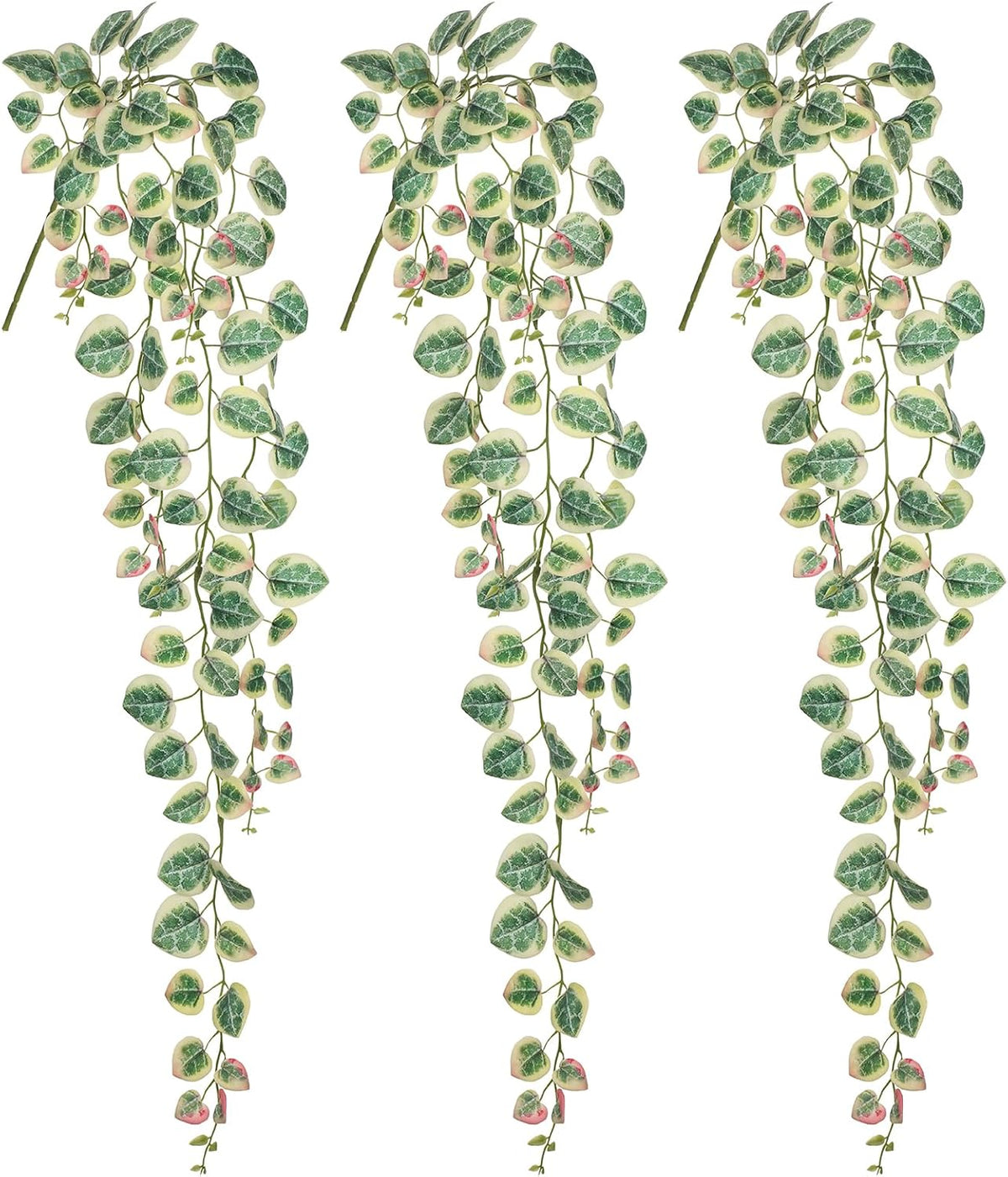 Briful 3 Pack Fake Hanging Plant 39.3" Artificial Hanging String of Hearts Plant Faux Trailing Vine