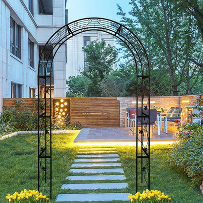 Metal Garden Arch, Garden Arch Trellis for Climbing Plants Outdoor, Garden Arbor for Weddings Party