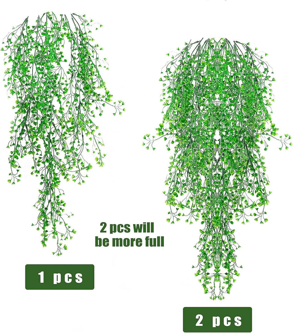 RECUTMS 4Pcs Artificial Hanging Plants Faux Hanging Greenery Ivy Decor Artificial Hanging Vines