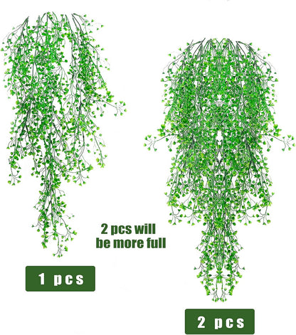 RECUTMS 4Pcs Artificial Hanging Plants Faux Hanging Greenery Ivy Decor Artificial Hanging Vines