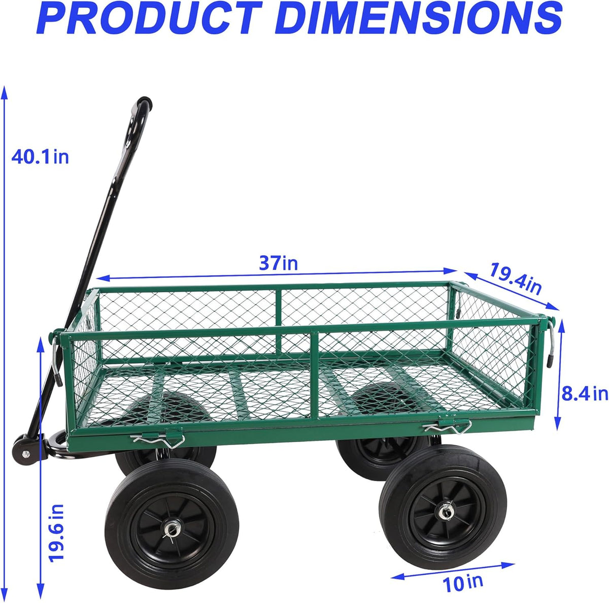 Wagon with Removable Sides Can be Used in Farms, Warehouses etc l Garden Dump cart- A Must-Have for