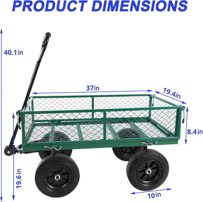 Wagon with Removable Sides Can be Used in Farms, Warehouses etc l Garden Dump cart- A Must-Have for