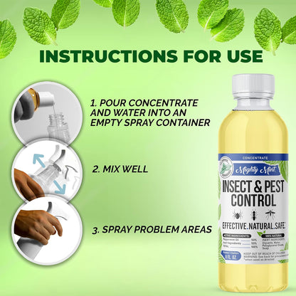 Mighty Mint Peppermint Oil Insect Repellent Concentrate– Natural Indoor & Outdoor Bug Control for