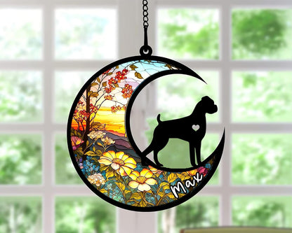 Personalized Dog Memorial, Custom Name Boxer Dog Christmas Ornament with Name, Custom Breeds, Pet