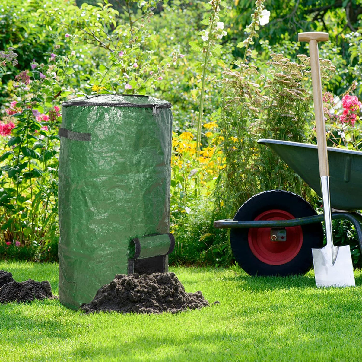 MyLifeUNIT Compost Bins Outdoor, Composting Bin for Outside Garden, Reusable Garden Yard Waste Bag