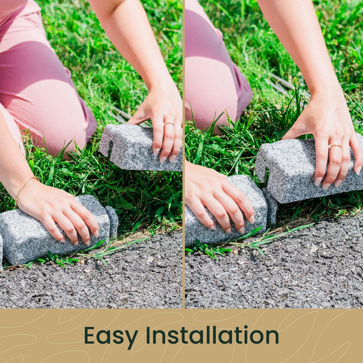 Beuta Landscape Edging | Garden Edging Border | Faux Stone Bricks for Lawn edging, Flower beds