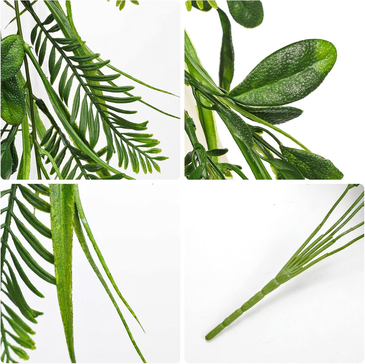 Hollyone 2pcs Artificial Hanging Plant 36" Faux Ferns Artificial Plastic Greenery Ivy Leaves Fake