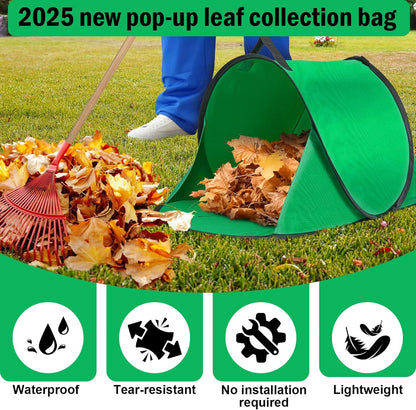 2025 New 60 Gallon Pop-Up Foldable Leaf Collector,Portable LeafBag,600D Oxford Cloth Leaves Pick Up