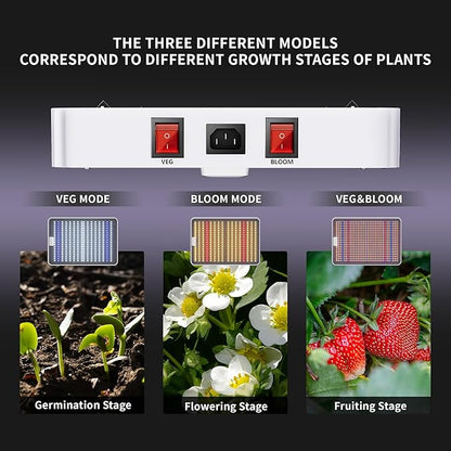 KingLED KP1000 LED Grow Lights with Yield LEDs 2x2ft Coverage Full Spectrum Grow Lights for Indoor