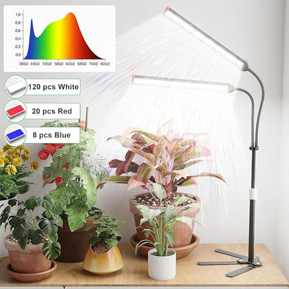 GooingTop Grow Light for Indoor Plants,5000K Full Spectrum Growing Plant Lamp with White Red Blue
