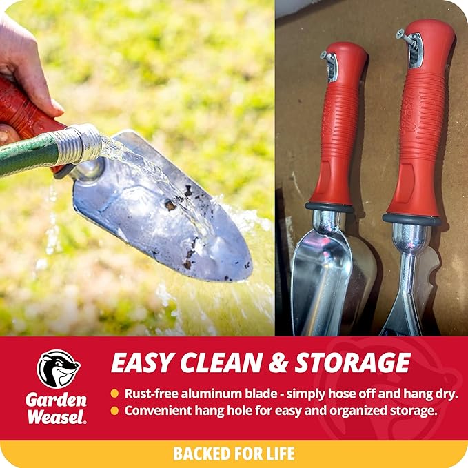 Garden Weasel 3-Piece Hand Tool Combo Set | Trowel, Transplanter and Cultivator | Heavy Duty Lawn